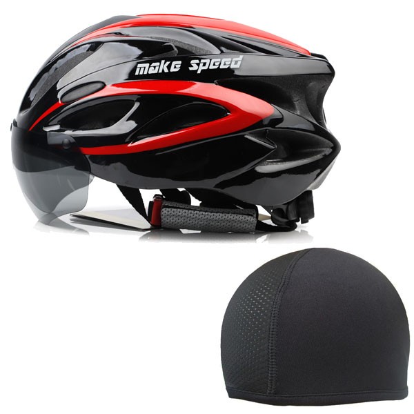 최근 많이 팔린 BC make speed 자전거 고글헬멧 + 이너쿨캡, 레드(로켓배송) ···
