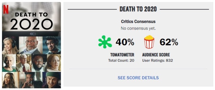 넷플릭스 신작 다큐멘터리 Death To 2020 (가버려라, 2020)