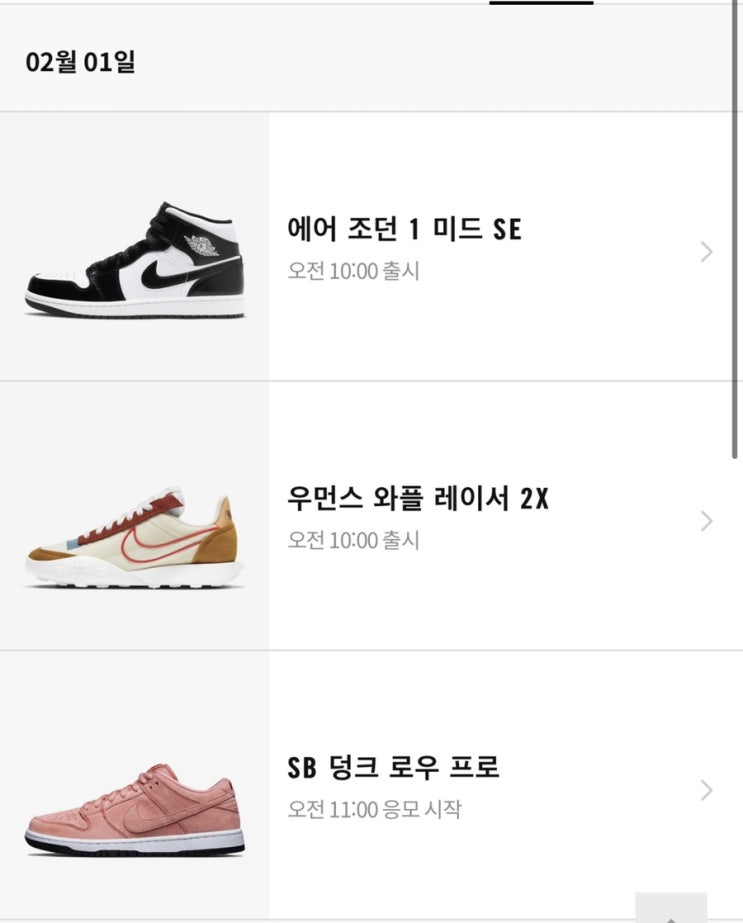 2.1일 나이키 드로우 2.1일 나이키 드로우