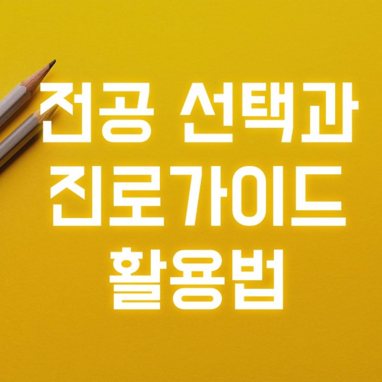  NCS채용 대학 전공 선택 및 진로 가이드 활용법(전공별 직업 참고자료)