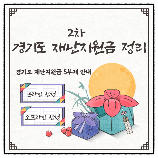  경기도 재난지원금 2차 신청 방법 정리(온라인 오프라인 5부제 안내)