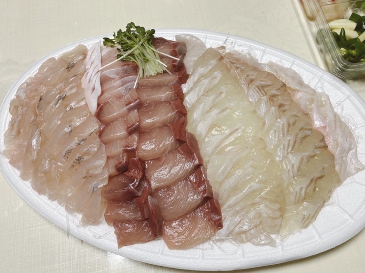  [길동맛집] 바다회집 암사 회배달 방어 광어 우럭에 소주 한 잔