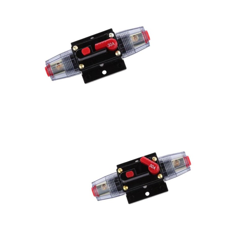 핵가성비 좋은 STK30a 50a 12-24v 인라인 회로 차단기 수동 리셋 스위치 자동차 오디오 퓨즈 ···