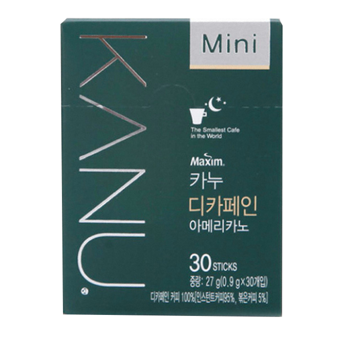 구매평 좋은 카누 미니 디카페인 아메리카노, 0.9g, 30개(로켓배송) 좋아요 구매평 좋은 카누 미니 디카페인 아메리카노, 0.9g, 30개(로켓배송) 좋아요