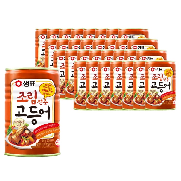 구매평 좋은 샘표 조림 전용 고등어 통조림, 400g, 24개(로켓배송) 추천해요