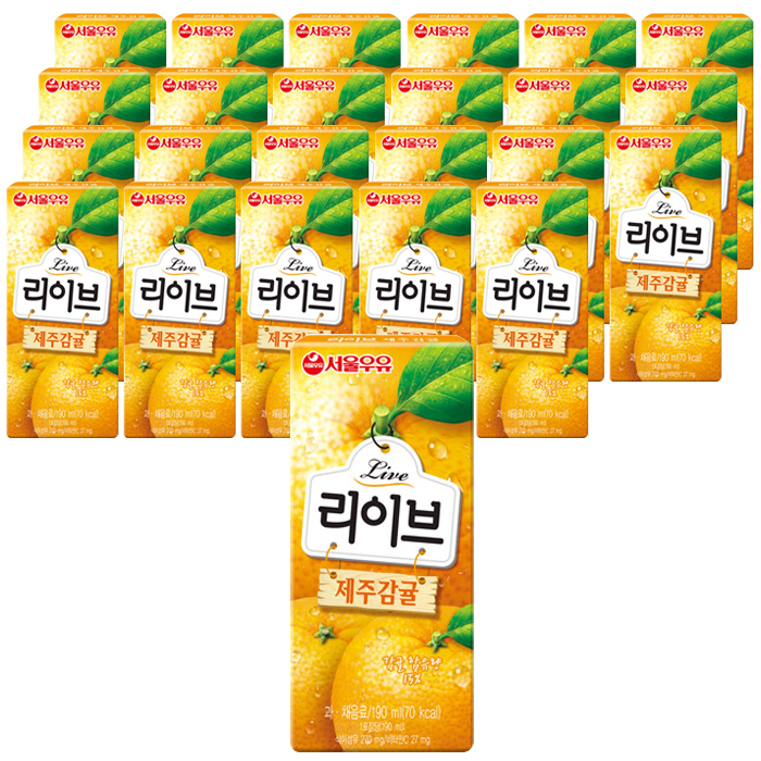 후기가 좋은 서울우유 리이브 제주감귤 주스, 190ml, 24개(로켓배송) 추천해요 후기가 좋은 서울우유 리이브 제주감귤 주스, 190ml, 24개(로켓배송) 추천해요