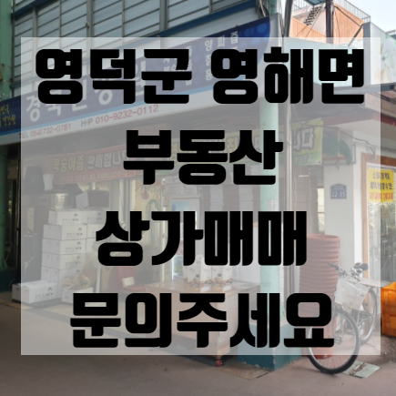  영덕군 영해면 부동산 상가매매 영해시장 위치