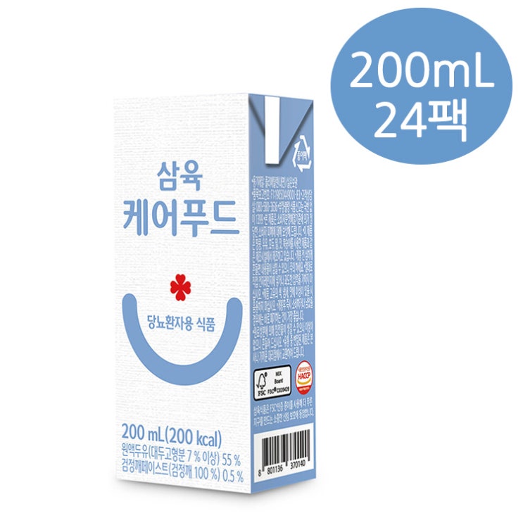 핵가성비 좋은 삼육케어푸드 당뇨환자용 식품 원액두유 영양성분조정 균형영양식 200ml 팩, 단품, 단품 추천해요 핵가성비 좋은 삼육케어푸드 당뇨환자용 식품 원액두유 영양성분조정 균형영양식 200ml 팩, 단품, 단품 추천해요