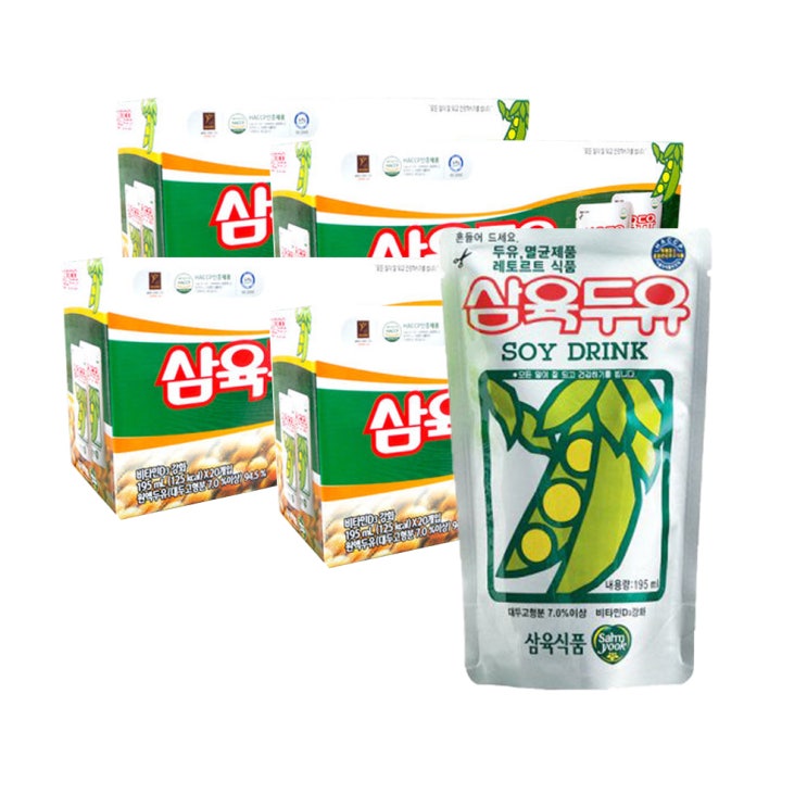 잘팔리는 삼육두유 두유 파우치, 190ml, 80개(로켓배송) 좋아요