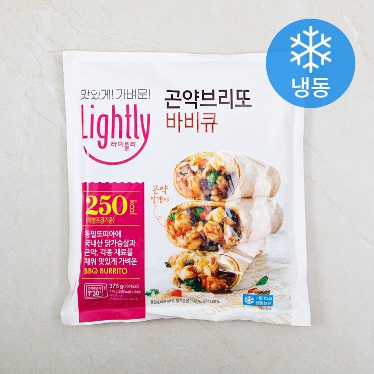 잘나가는 라이틀리 곤약브리또 바비큐 (냉동), 375g, 1개(로켓배송) 좋아요 잘나가는 라이틀리 곤약브리또 바비큐 (냉동), 375g, 1개(로켓배송) 좋아요