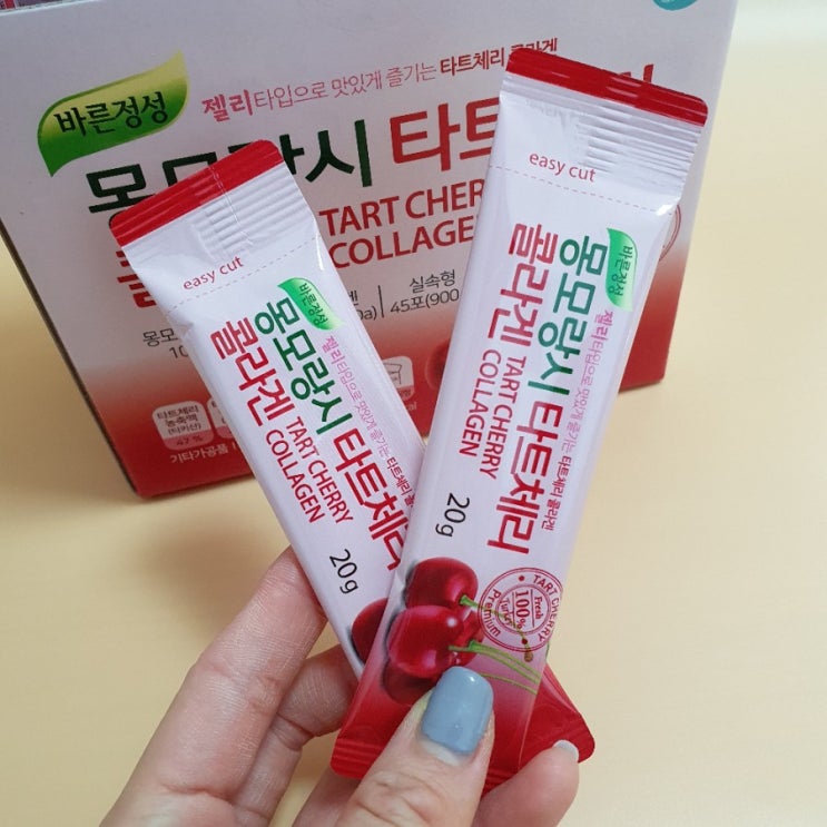  바른정성 몽모랑시 타트체리 콜라겐, 몽모랑시타트체리가 들어간 콜라겐젤리