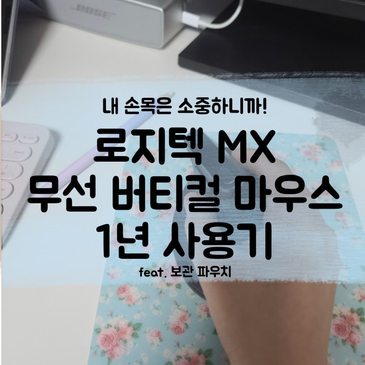 내 손목은 소중하니까! 로지텍 MX 무선 버티컬 마우스 1년 사용기(feat. 보관 파우치)