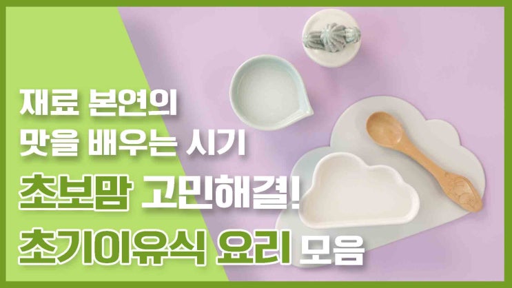  우리아이 첫 이유식! 초기이유식 레시피 모음