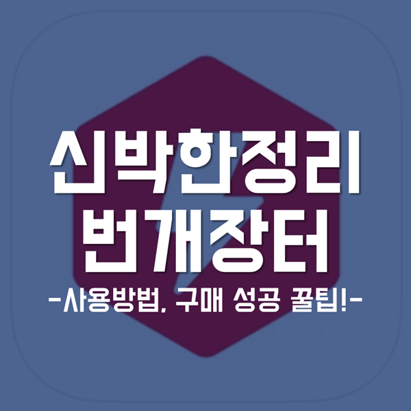  신박한정리 번개장터 - 사용방법, 구매 성공 팁!