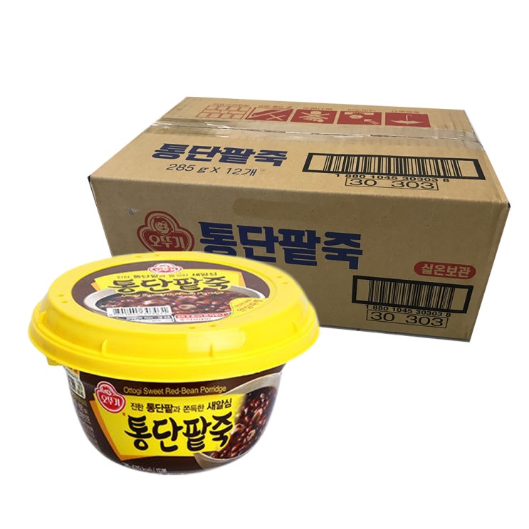 후기가 좋은 오뚜기 통단팥죽, 285g, 12개(로켓배송) ···