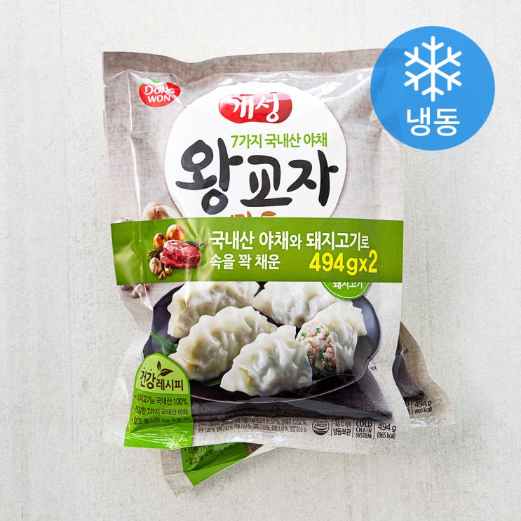 가성비 뛰어난 동원 개성 왕교자만두 (냉동), 494g, 2개(로켓배송) ··· 가성비 뛰어난 동원 개성 왕교자만두 (냉동), 494g, 2개(로켓배송) ···