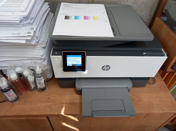  복합기판매 프린터판매 hp9010 사무실용프린트기 판매 - 울산 울주군 청량읍 사무실에 무한프린터 설치합니다.