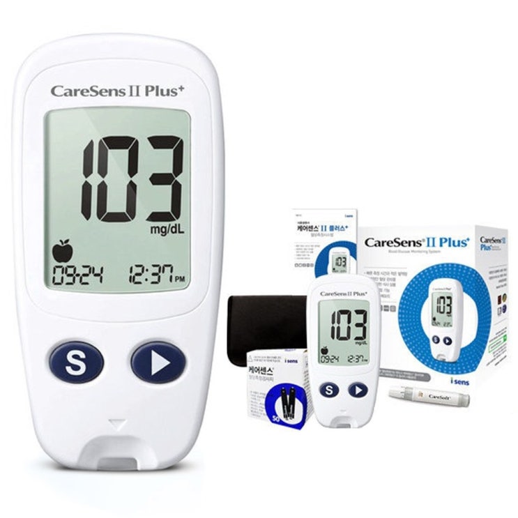 가성비 뛰어난 케어센스2 혈당측정기 풀세트 (시험지110+침210+솜100), 케어센스2 혈당측정기 풀셋(본체+시험지110+침210+솜100), 1개 좋아요
