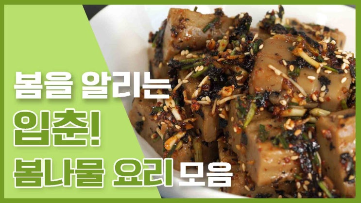  따뜻한 봄의 향기! 봄나물요리 레시피 모음