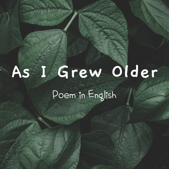  영어시 As I Grew Older By Langston Hughes