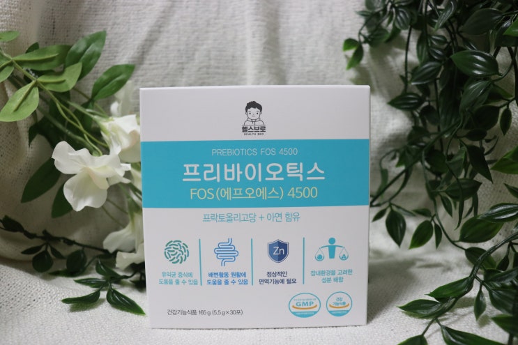  프리바이오틱스유산균 추천! 헬스브로 프리바이오틱스 FOS(에프오에스) 4500 후기