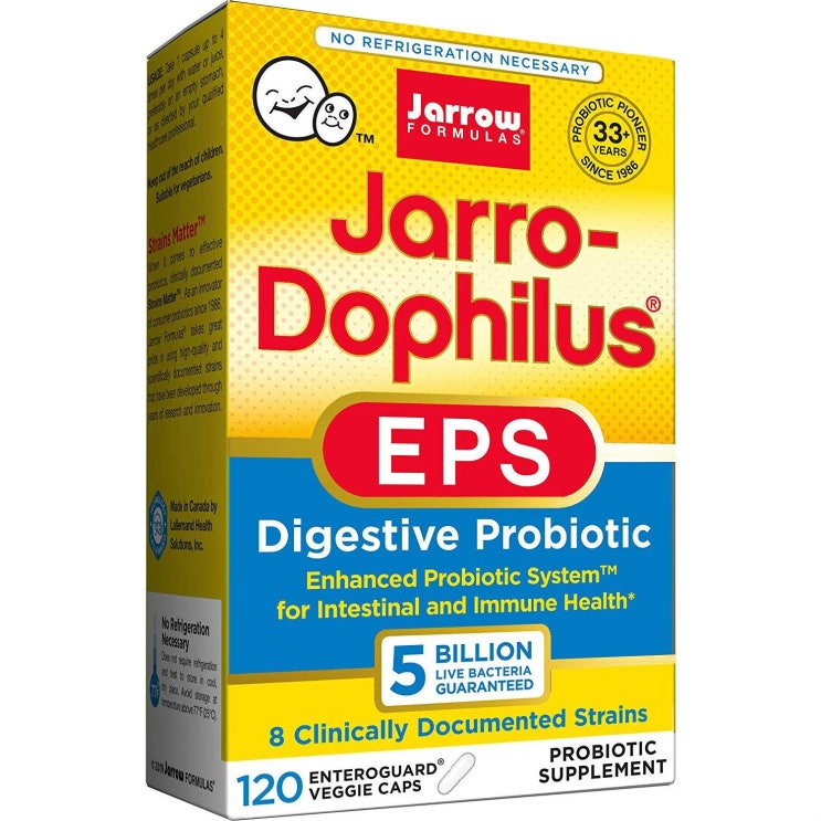 인지도 있는 재로우 자로-도필러스 EPS 다이제스티브 프로바이오틱 유산균 5 빌리언 베지캡, 120개입, 1개 추천합니다