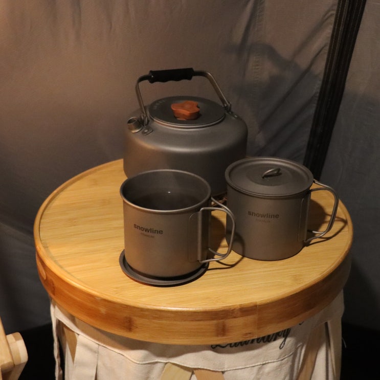  캠핑컵 추천 스노우라인 티타늄컵 600ml