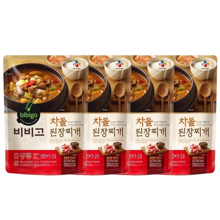 인기 많은 비비고 차돌된장찌개 460g, 4개 좋아요