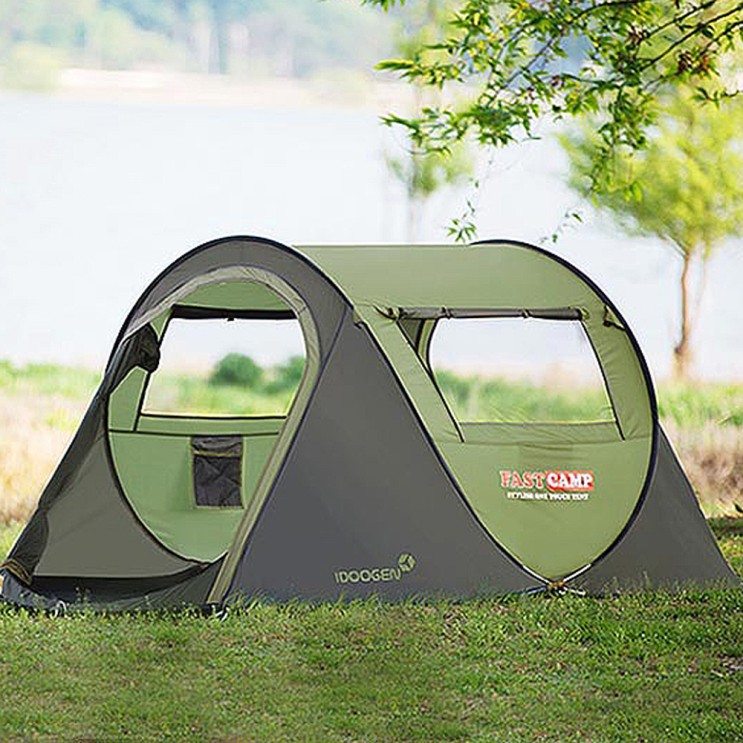 구매평 좋은 패스트캠프 베이직3 원터치 텐트, 올리브그린, 3~4인용(로켓배송) ···