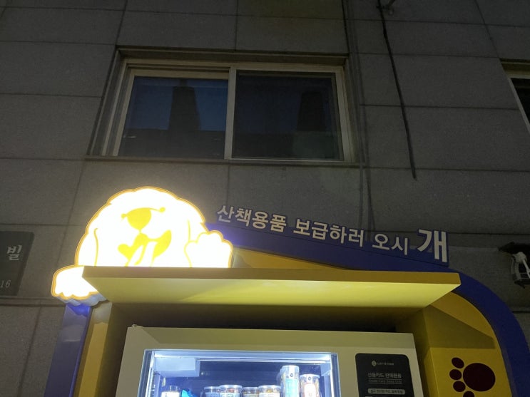 연남동 반려동물 산책자판기 산책용품 보급하러 오시개