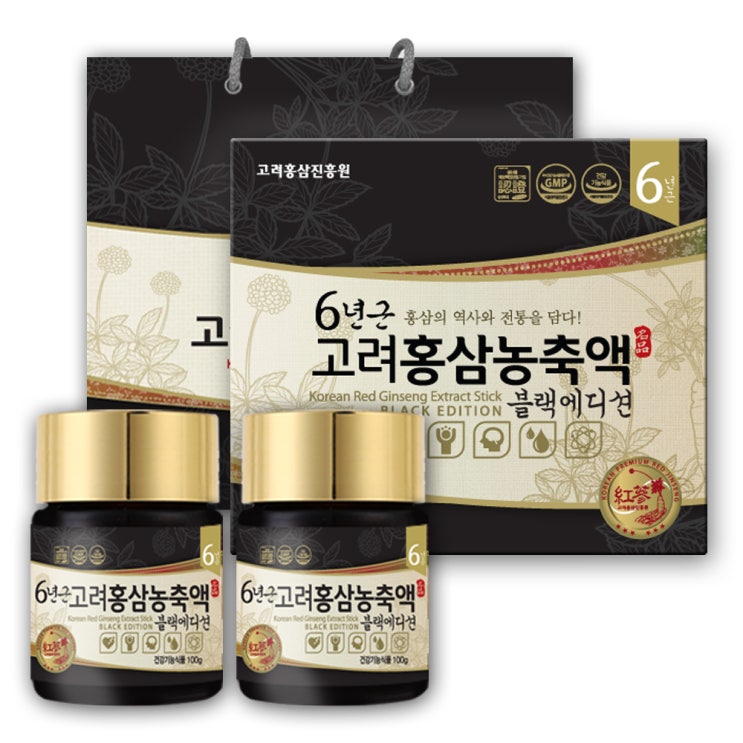 잘팔리는 고려홍삼진흥원 6년근 홍삼농축액 블랙에디션, 100g, 2개입(로켓배송) 좋아요 잘팔리는 고려홍삼진흥원 6년근 홍삼농축액 블랙에디션, 100g, 2개입(로켓배송) 좋아요