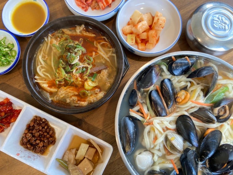  양산 칼국수 맛집 북정동 신기 수구레선지국밥