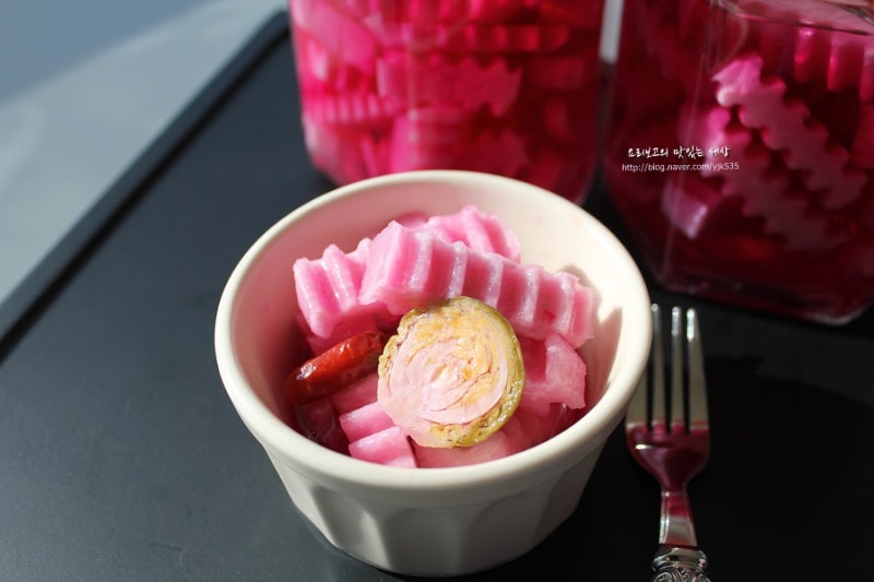 제주산 친환경 농산물인 비트 콜라비로 직접 김치 담그는 방법