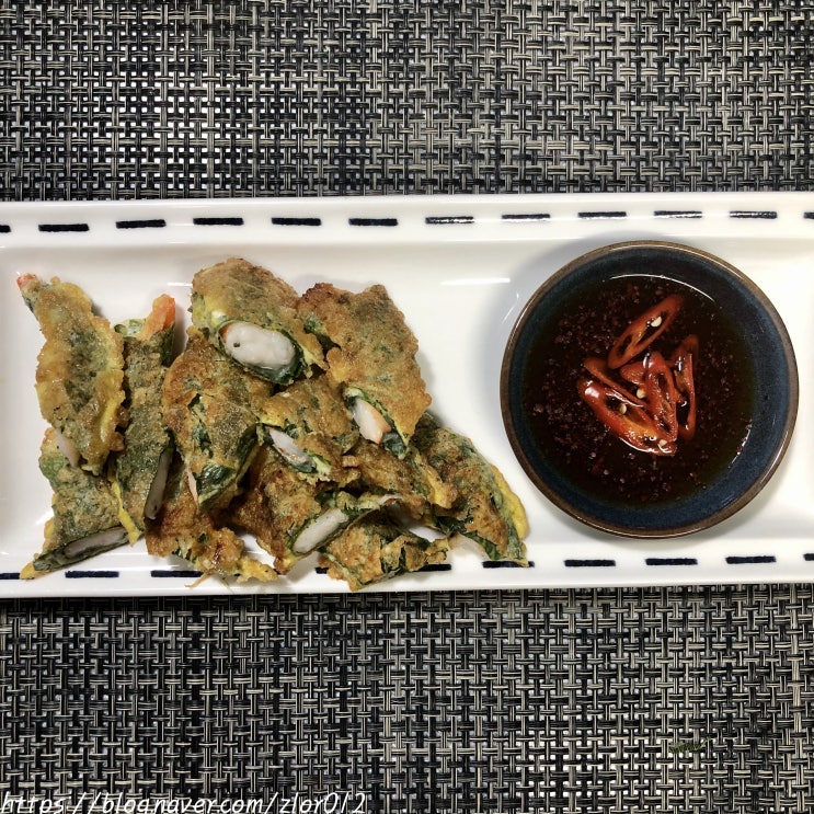  대하 깻잎 전/새우 깻잎 전 향긋하고 너무 맛있어 명절에 새우전 추천드려요