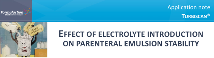 분산안정성 유화안정성 Effect of electrolyte on parenteral emulsion stability2