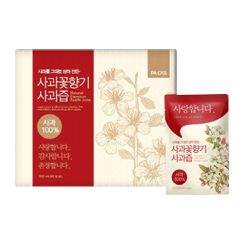 갓성비 좋은 사과꽃향기 사과즙, 100ml, 30개(로켓배송) ···