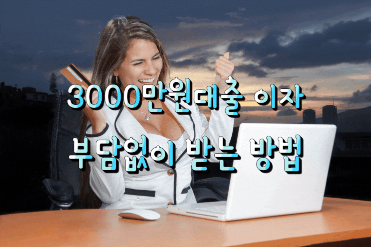  3000만원대출이자와 상환기간