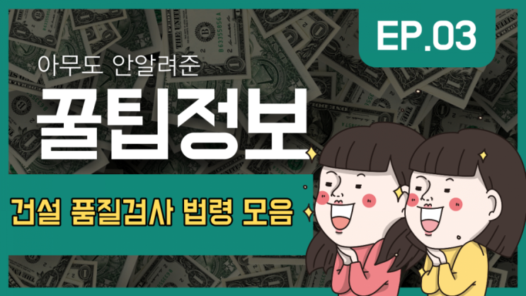  [품질검사 대행] 품질검사 대행업무 관련 법령모음 (건설기술진흥법령, 건설공사 품질관리 업무지침, 품질검사를 대행하는 건설기술용역사업자 평가업무 세부운영지침)