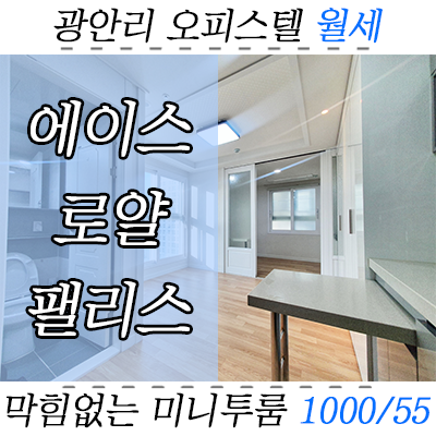 수영구 신축 오피스텔 월세는 광안리 에이스로얄팰리스 투룸이 딱입니다. 수영구 신축 오피스텔 월세는 광안리 에이스로얄팰리스 투룸이 딱입니다.