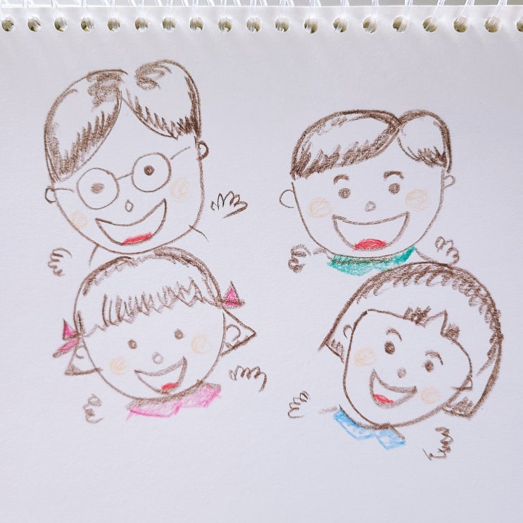 쌍둥이 육아 - 아빠와 함께 그림그리기