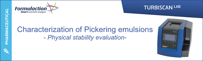 분산안정성 유화안정성 Use of Pickering emulsion as stabilizers