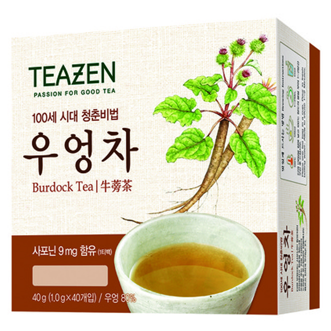 선호도 높은 티젠 100세 시대 청춘비법 우엉차, 40g, 1개(로켓배송) 추천해요 선호도 높은 티젠 100세 시대 청춘비법 우엉차, 40g, 1개(로켓배송) 추천해요