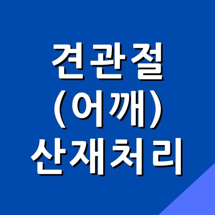  어깨 견관절 전방와순파열 산재 사고 및 관절염 재요양 산재 사례