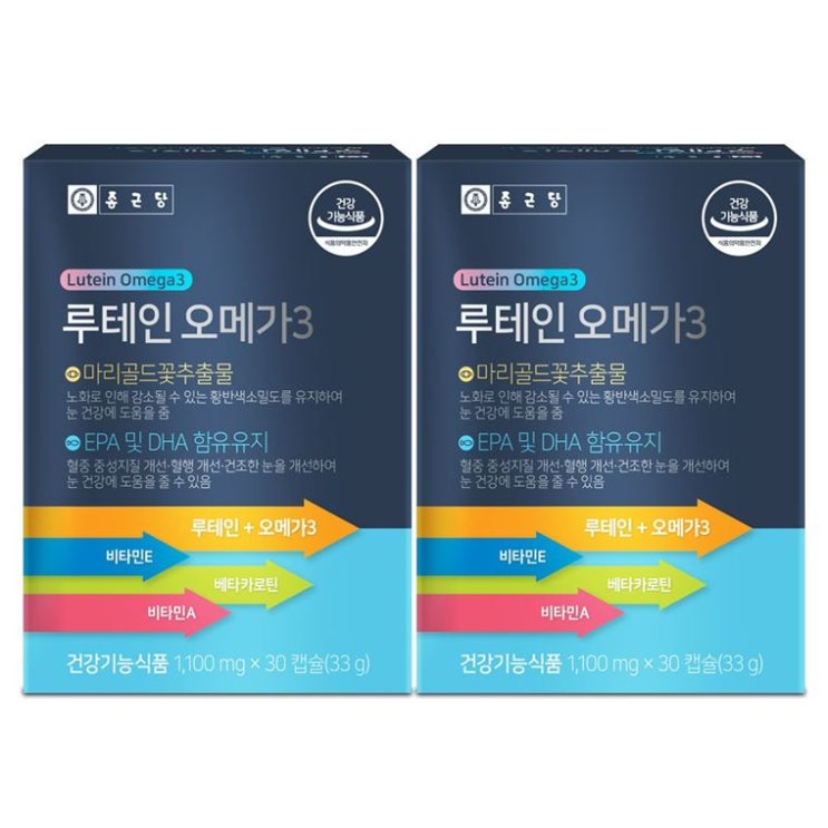 [추천특가] 종근당 루테인 오메가3 30정 15,040 원~ 3% 할인