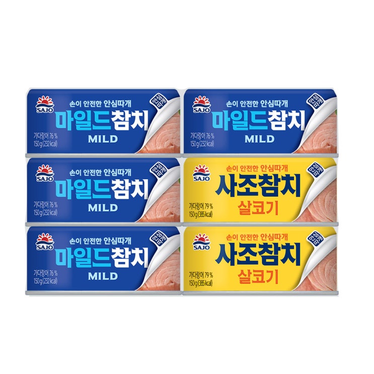 의외로 인기있는 사조 참치 살코기 150g x 2p + 마일드 150g x 4p, 1세트(로켓배송) 좋아요 의외로 인기있는 사조 참치 살코기 150g x 2p + 마일드 150g x 4p, 1세트(로켓배송) 좋아요