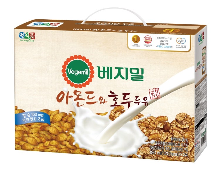 인기 많은 베지밀 아몬드와 호두 두유, 190ml, 24개(로켓배송) ··· 인기 많은 베지밀 아몬드와 호두 두유, 190ml, 24개(로켓배송) ···
