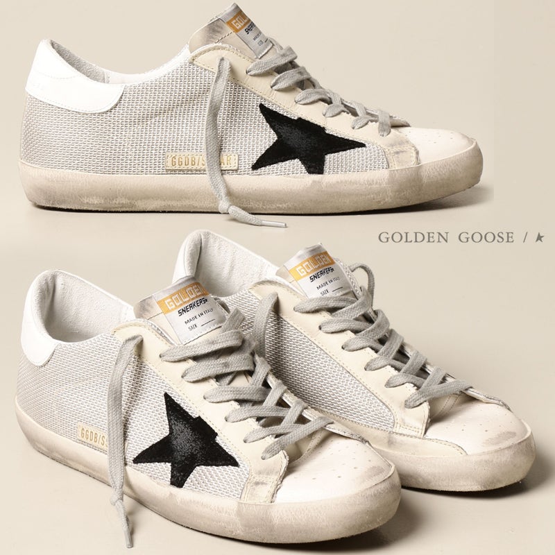 골든구스 SUPERSTAR 메쉬업퍼 레더 스니커즈 BB