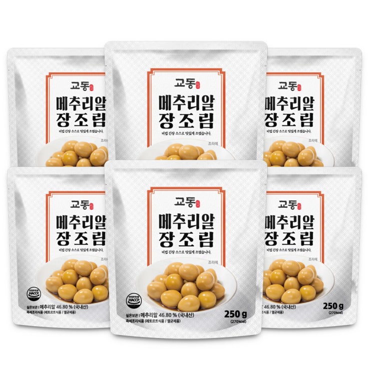 당신만 모르는 교동식품 메추리알 장조림, 250g, 6개(로켓배송) 추천합니다 당신만 모르는 교동식품 메추리알 장조림, 250g, 6개(로켓배송) 추천합니다