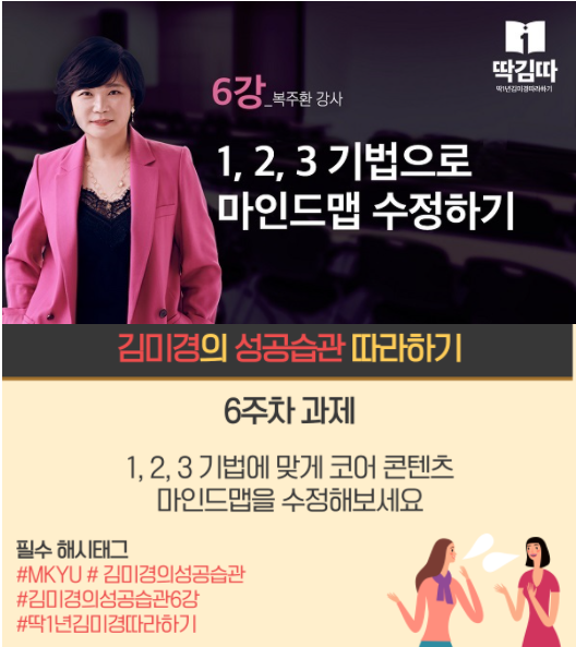  1,2,3 기법으로 마인드맵 수정하기 - 딱김따 6강 과제