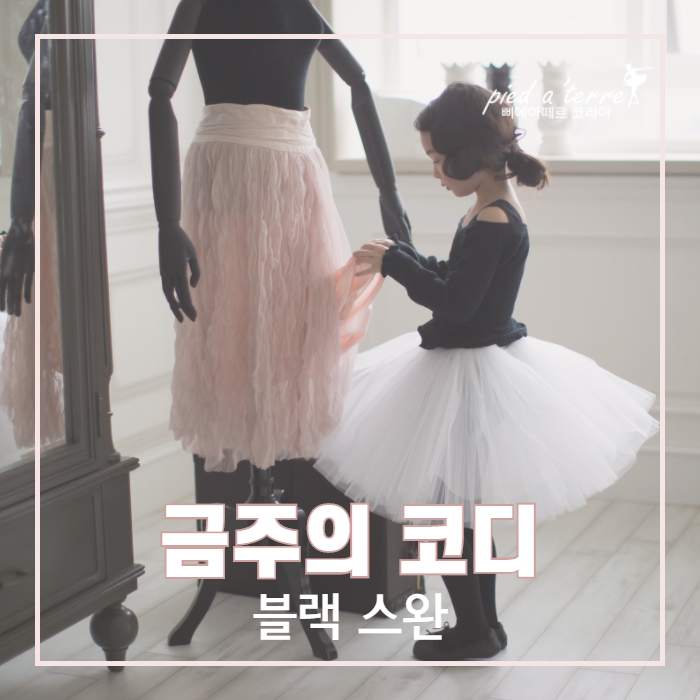  유아 발레복 코디 | 삐에아떼르 블랙스완 5종 세트 (니트워머 증정)